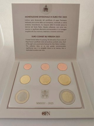 Carteira Oficial Vaticano 2025 - 8 Moedas