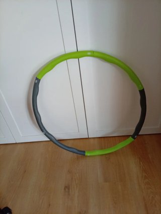 Aro Hula Hoop Verde y Gris