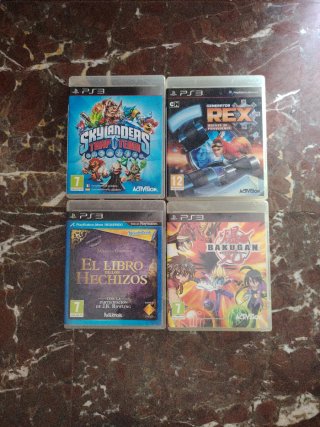 Pack 4 Juegos PS3: Skylanders, REX, Hechizos, Baku