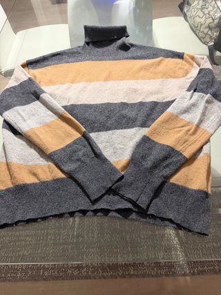 Jersey Scalpers rayas gris y ocre Talla M