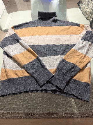 Jersey Scalpers rayas gris y ocre Talla M