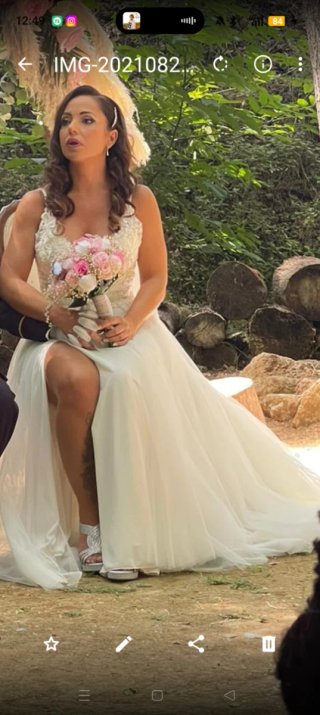 Vestido de Novia Blanco , con tul
