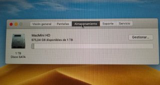 Ordenador Apple Mac Mini A1347 i5 8GB RAM 1TB HD
