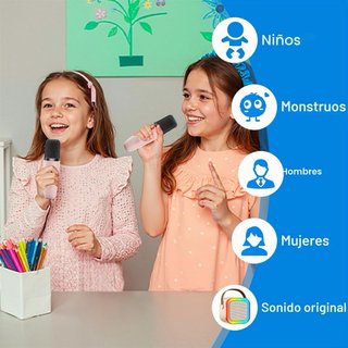 Máquina Karaoke Portátil con 2 Micrófonos