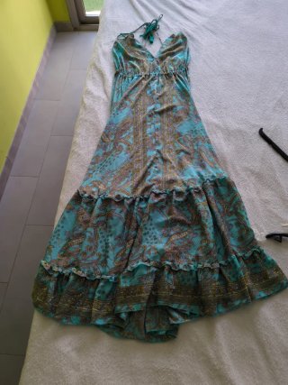 Vestido Boho Chic Verde Talla Única