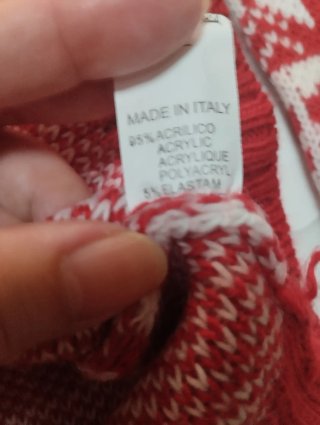 Jersey Estampado Rojo y Blanco