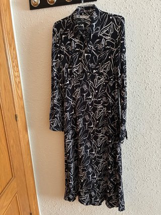 Vestido Estampado Blanco y Negro