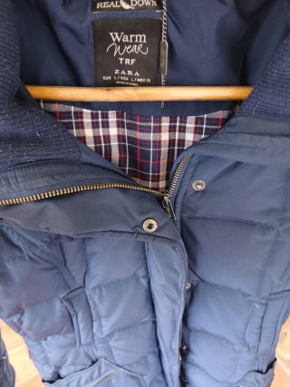 Abrigo azul Zara Talla M