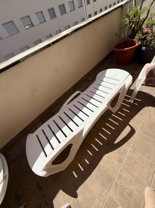 Set de 2 Tumbonas y 2 Sillas de Terraza