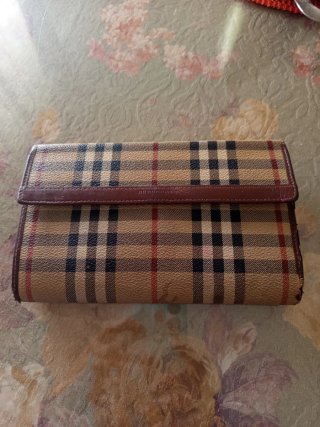 Cartera Burberry de Cuero y Tela