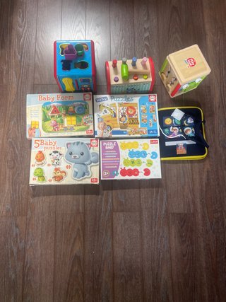 Lote juegos bebé: encajables y puzzles