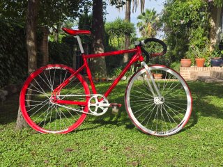 Bicicleta Fixie Roja