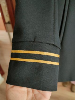 Chaqueta estilo Militar Zara Azul Marino y Dorado.