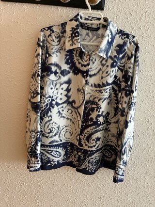 Blusa Zara Estampada Talla M Sin estrenar