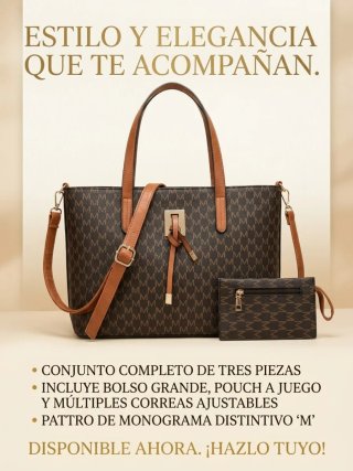 Bolso de Hombro con Pouch a Juego