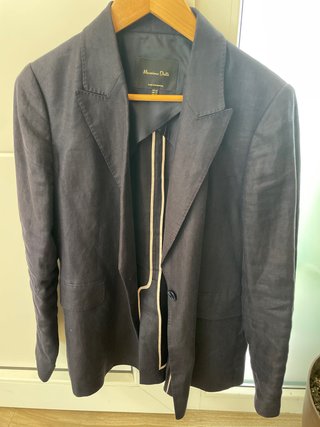 Blazer Massimo Dutti Azul Marino Talla L