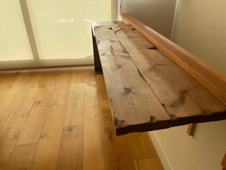 Tavolo da Scrivania in Legno Massello e Acciaio