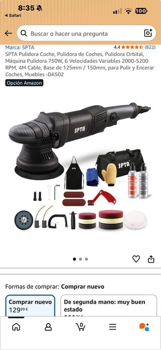 Pulidora Orbital SPTA 750W DA502