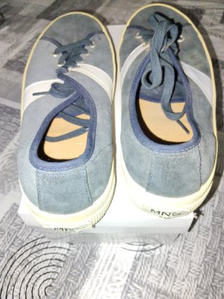 Botines Mango Hombre Azul y Blanco Talla 41