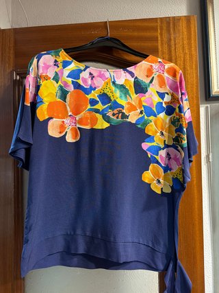 Blusa mujer flores multicolor