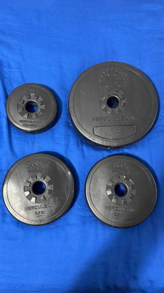 Discos entrenar Weider 11kg (1x5kg, 2x2.5kg,1x1kg)