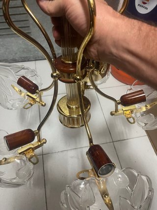 Lámpara de techo vintage dorada