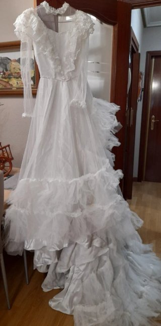 Vestido de Novia Blanco con Encaje
