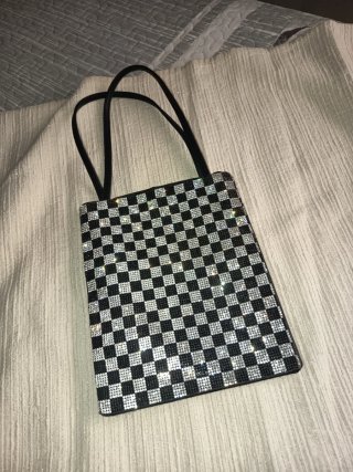 Bolso de mano con estampado de cuadros