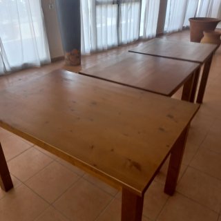 Conjunto de 3 mesas de madera