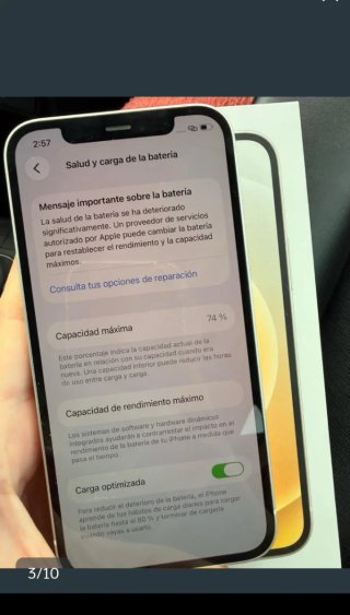 Phone 12 blanco 128GB perfecto estado con cargador