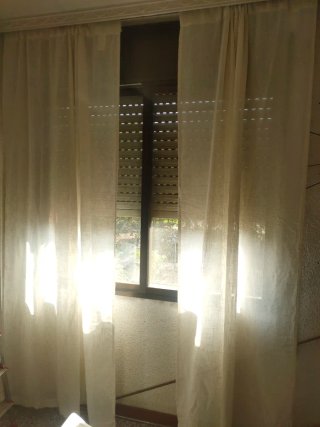 Cortinas Efecto Lino grueso 260x140 riel cinta
