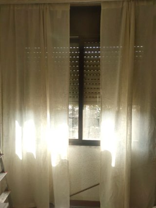 Cortinas Efecto Lino grueso 260x140 riel cinta