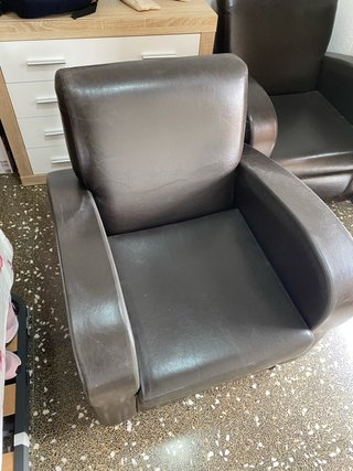 2 Sillones de Piel Marrón