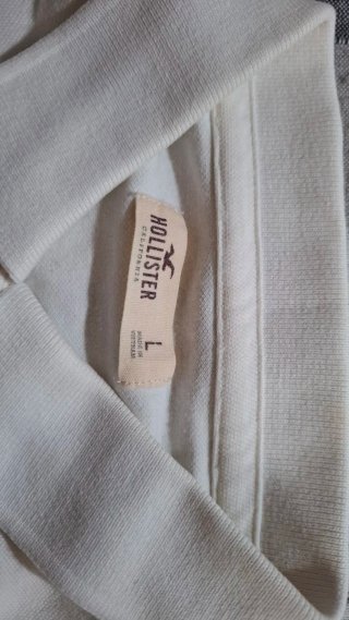 Polo Blanco Hollister Talla S