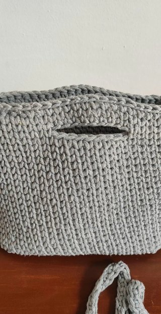 Mochila + bolso neceser tejido en macramé