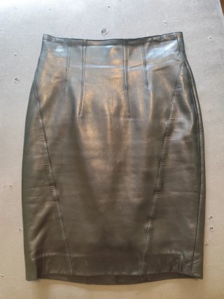 Falda de Cuero Negra Talla 36