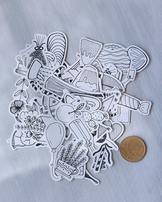 Conjunto de 100 Doodles Desenhados à Mão