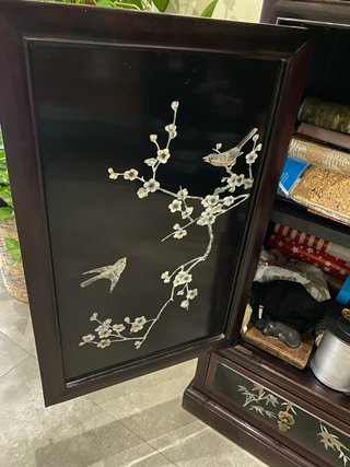 Mueble Oriental Negro y caoba