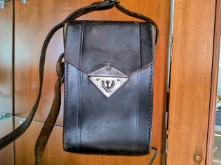 Funda Antigua de Cuero para cámara de fuelle