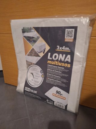 Lona Impermeable Multiusos 3x4m Blanca