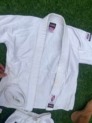 Judogi NKL Blanco 110cm con Cinturón, Traje judo