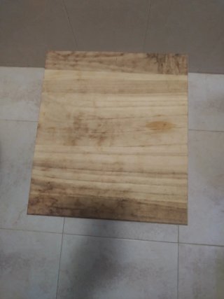 Mueble de baño madera y mimbre