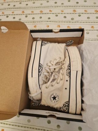 Converse Mujer Talla 36.5 Beige/Blanco