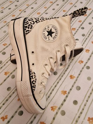 Converse Mujer Talla 36.5 Beige/Blanco