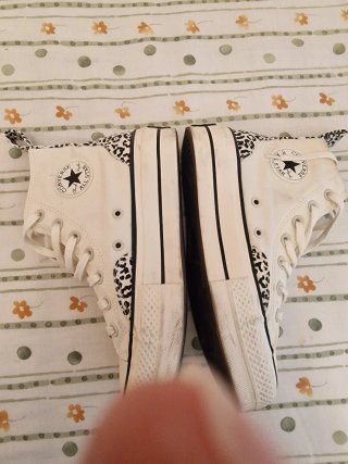 Converse Mujer Talla 36.5 Beige/Blanco
