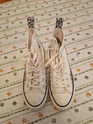 Converse Mujer Talla 36.5 Beige/Blanco