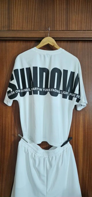 Conjunto Camiseta y Pantalón Corto Blanco L