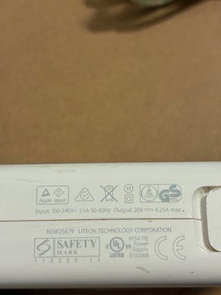 Cargador MagSafe 2 85W A1424 MacBook