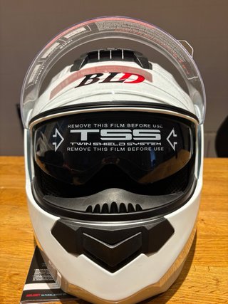 Casco Moto Abatible Blanco Talla L