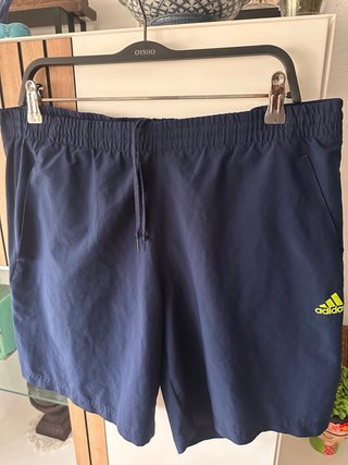 Short deportivo adidas azul Largo 46 cm